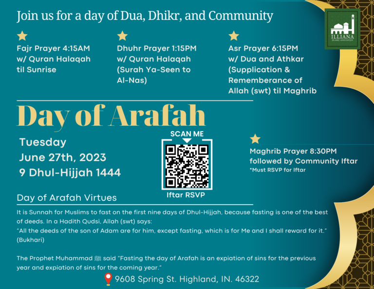 Dhul Hijjah and Day of Arafah Activities IIA Highland Masjid